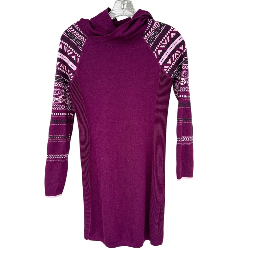 Krimson Klover Mover Maker Knit Hoodie Dress - Purple - Merino Wool - Size XS - Picture 2 of 12